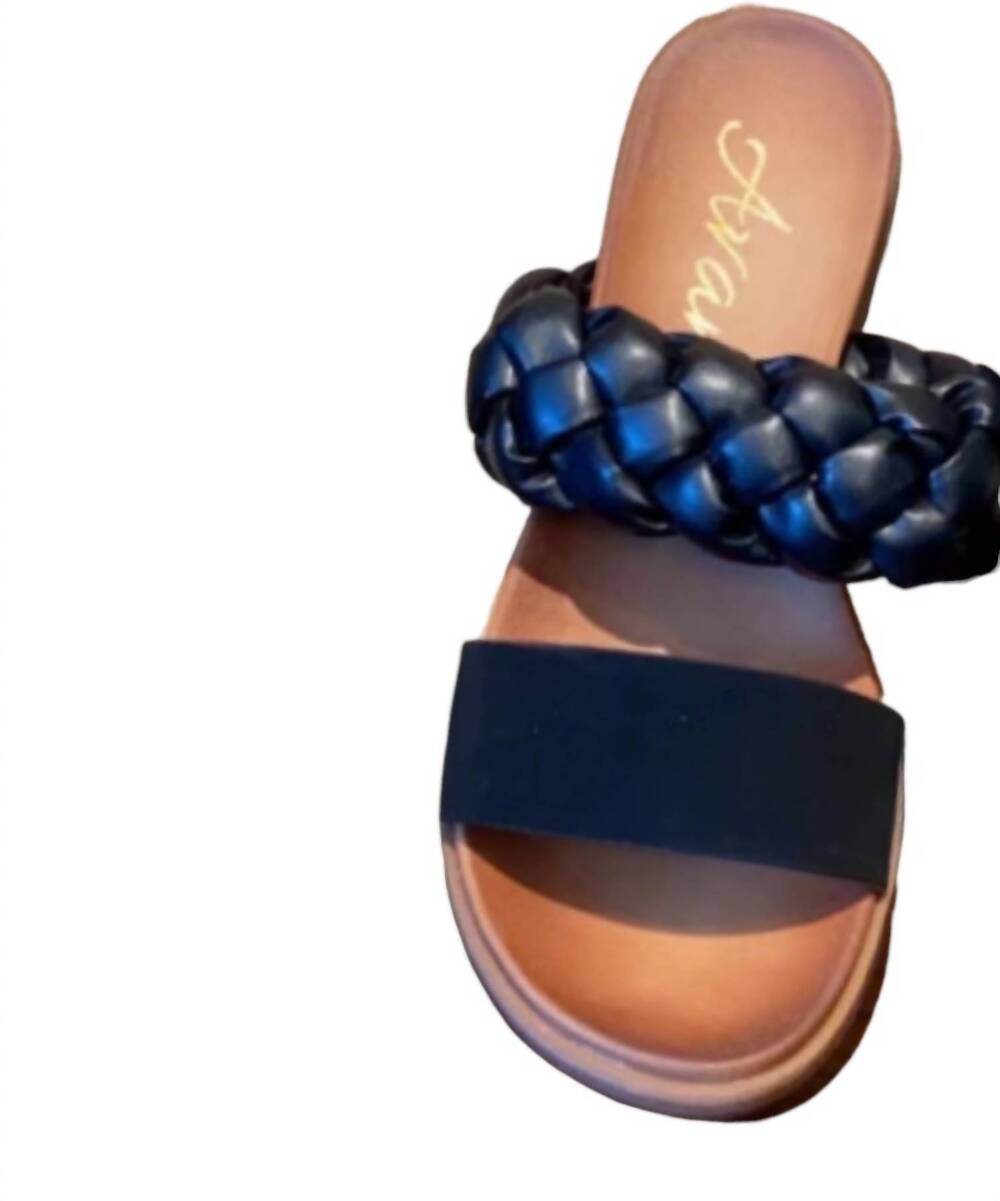 NEW AVANTI women's lara braided sandal in black